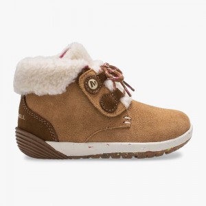 Kids' Merrell Bare Steps® Cocoa Jr. Boots Brown Outlet | WLDHG-9108