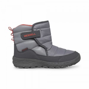 Kids' Merrell Polar Puffer Boots Grey Outlet | YJNMX-5926