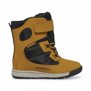 Kids' Merrell Snow Bank Jr Waterproof Boots Brown / Black Outlet | FTQKV-2874