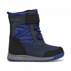 Kids' Merrell Snow Storm 2.0 Jr Waterproof Boots Navy / Deep Blue Outlet | SIVTD-2931