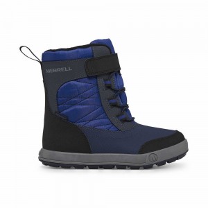 Kids' Merrell Snow Storm 2.0 Waterproof Boots Navy / Deep Blue Outlet | BZQNT-9071