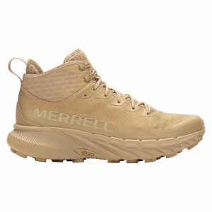 Men's Merrell Agility Peak 5 Tactical Mid Work Shoes Brown Outlet | GAORU-3086