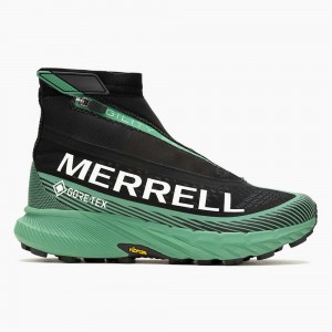 Men's Merrell Agility Peak 5 Zero GORE-TEX® Hiking Boots Black / Deep Green Outlet | LGZBR-3509