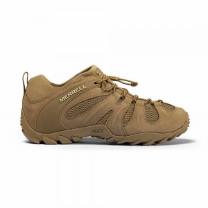 Men's Merrell Cham 8 Stretch Tactical Work Shoes Brown Outlet | DBGTI-1679