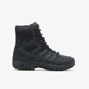 Men's Merrell Moab 2 8\" Tactical Waterproof" Work Shoes Black Sale Outlet | MQXBD-7529