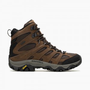 Men's Merrell Moab 3 Apex Mid Waterproof Hiking Boots Brown Outlet | FYTHD-0128