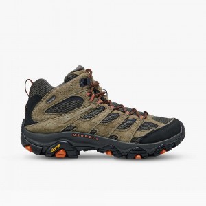 Men's Merrell Moab 3 Mid GORE-TEX® Hiking Boots Olive Outlet | RSWGB-6280