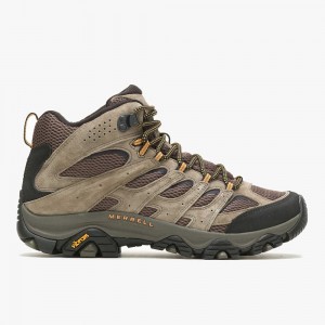 Men's Merrell Moab 3 Mid Hiking Boots Brown Outlet | RAGET-0715