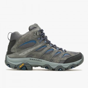 Men's Merrell Moab 3 Mid Hiking Boots Grey Outlet | CHEPI-9485