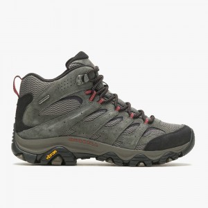 Men's Merrell Moab 3 Mid Waterproof Hiking Boots Olive Outlet | TOGYP-3629