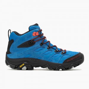 Men's Merrell Moab 3 Mid X Jeep Hiking Boots Blue Outlet | ARHBY-8051