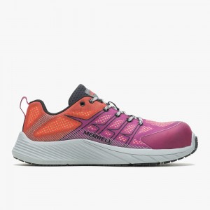 Men's Merrell Moab Flight Carbon Fiber Work Shoes Fuchsia Outlet | CIAER-0549