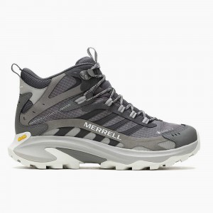 Men's Merrell Moab Speed 2 Mid GORE-TEX® Hiking Boots Grey Outlet | YUIJP-7523