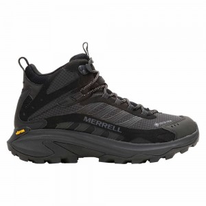 Men's Merrell Moab Speed 2 Mid GORE-TEX® Hiking Boots Black Outlet | YXNFQ-5792