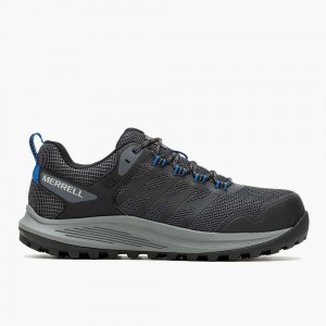 Men's Merrell Nova 3 Carbon Fiber Work Shoes Black / Blue Outlet | JTBPV-6154