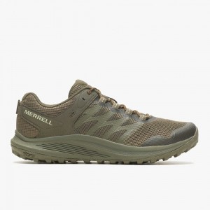 Men's Merrell Nova 3 Tactical Work Shoes Olive Clearance Outlet | QISOU-8325