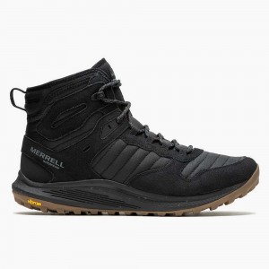 Men's Merrell Nova 3 Thermo Mid Zip Waterproof Hiking Boots Black Outlet | CKDHU-8941