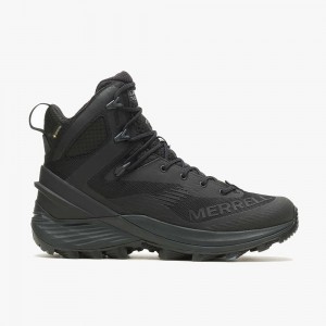 Men's Merrell Rogue Tactical GORE-TEX® Work Boots Black Outlet | YAWQG-0695