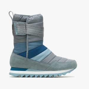 Women's Merrell Alpine Tall Strap Polar Waterproof Boots light blue Clearance Outlet | QGKEU-0623