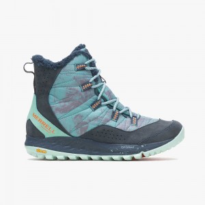 Women's Merrell Antora Sneaker Boot Waterproof X See America Boots Blue Outlet | ZHUXN-8742