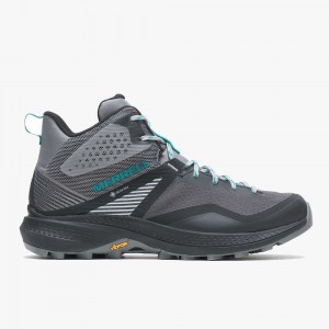 Women's Merrell MQM 3 Mid GORE-TEX® Hiking Boots Grey / Turquoise Outlet | AKJLZ-4203