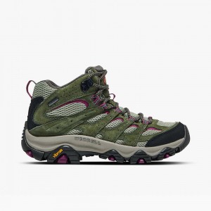 Women's Merrell Moab 3 Mid GORE-TEX® Hiking Boots Olive Outlet | HEQPA-1403