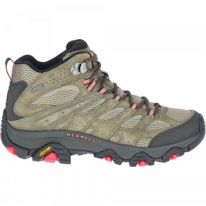 Women's Merrell Moab 3 Mid GORE-TEX® Hiking Boots Olive Outlet | EVARX-6490