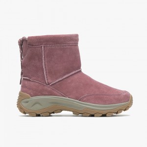 Women's Merrell Winter Pull On Boots Burgundy Outlet | ZFRNT-7498