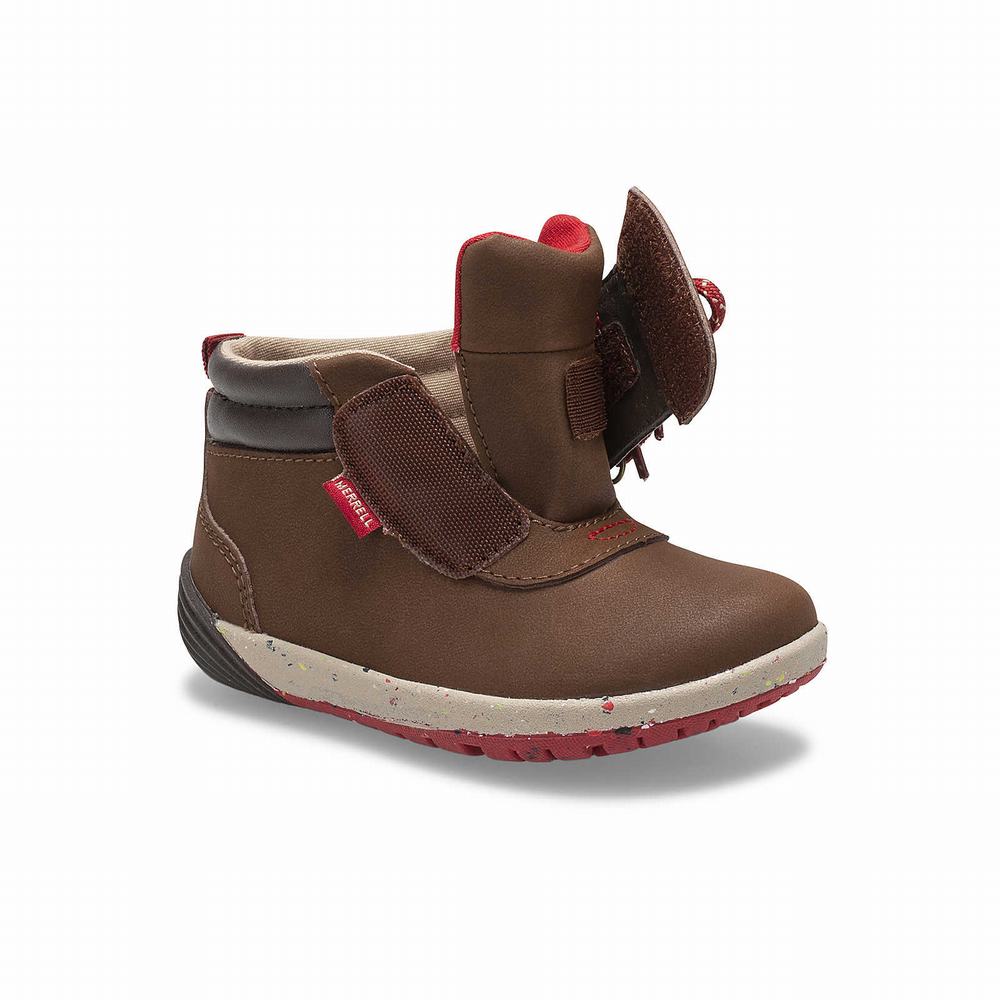 Kids' Merrell Bare Steps Boot 2.0 Boots Brown Suede Clearance Outlet | QXSTH-1537