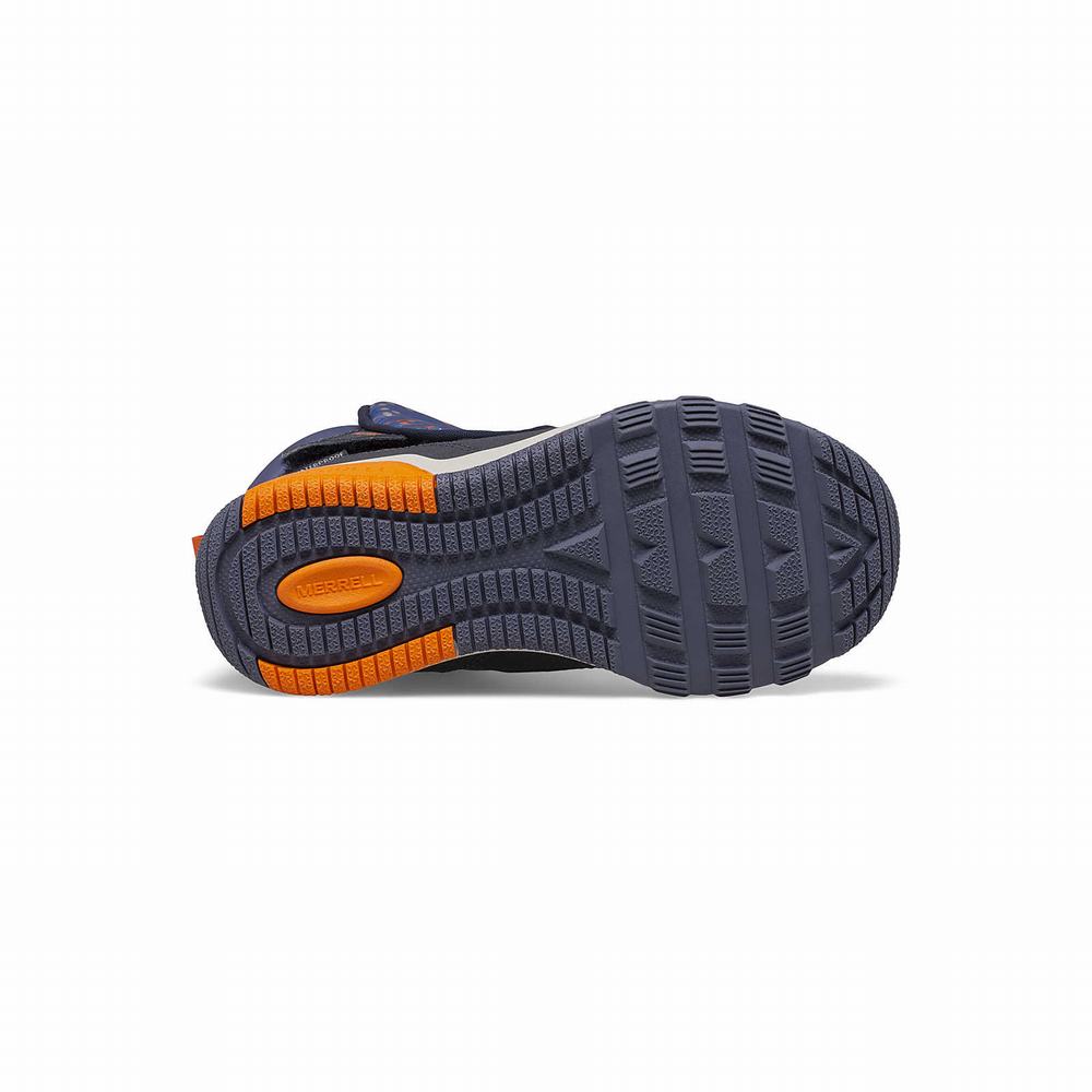 Kids' Merrell Free Roam Puffer Waterproof Boots Navy / Multicolor Outlet | CQZAE-8279