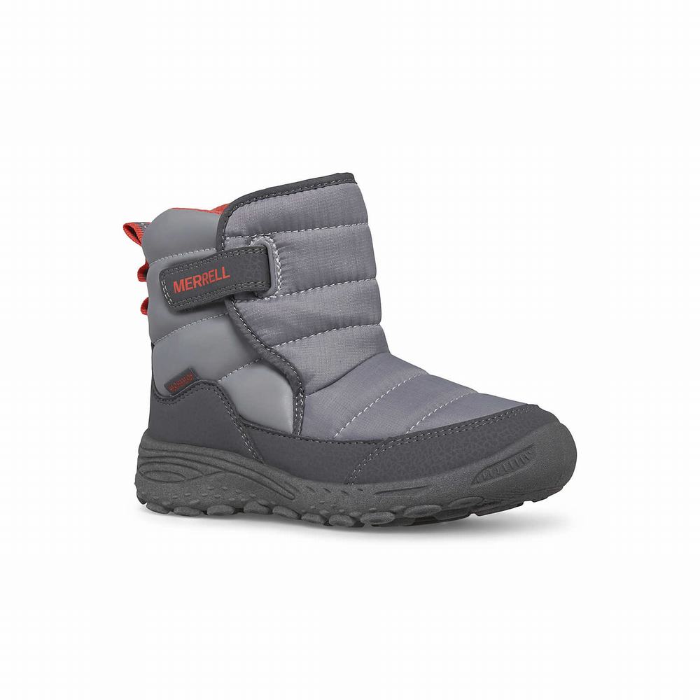 Kids' Merrell Polar Puffer Boots Grey Outlet | YJNMX-5926