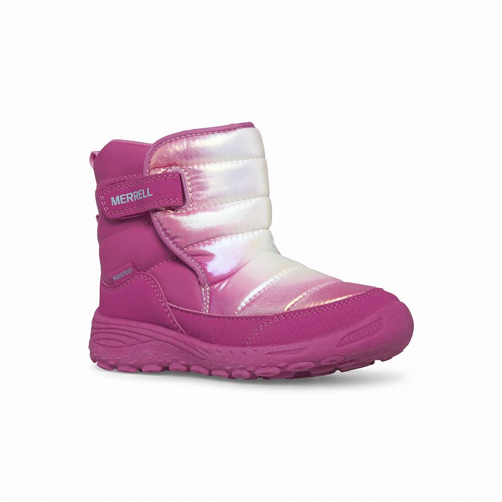 Kids' Merrell Polar Puffer Boots Pink Multicolor Sale Outlet | MSRHO-3160