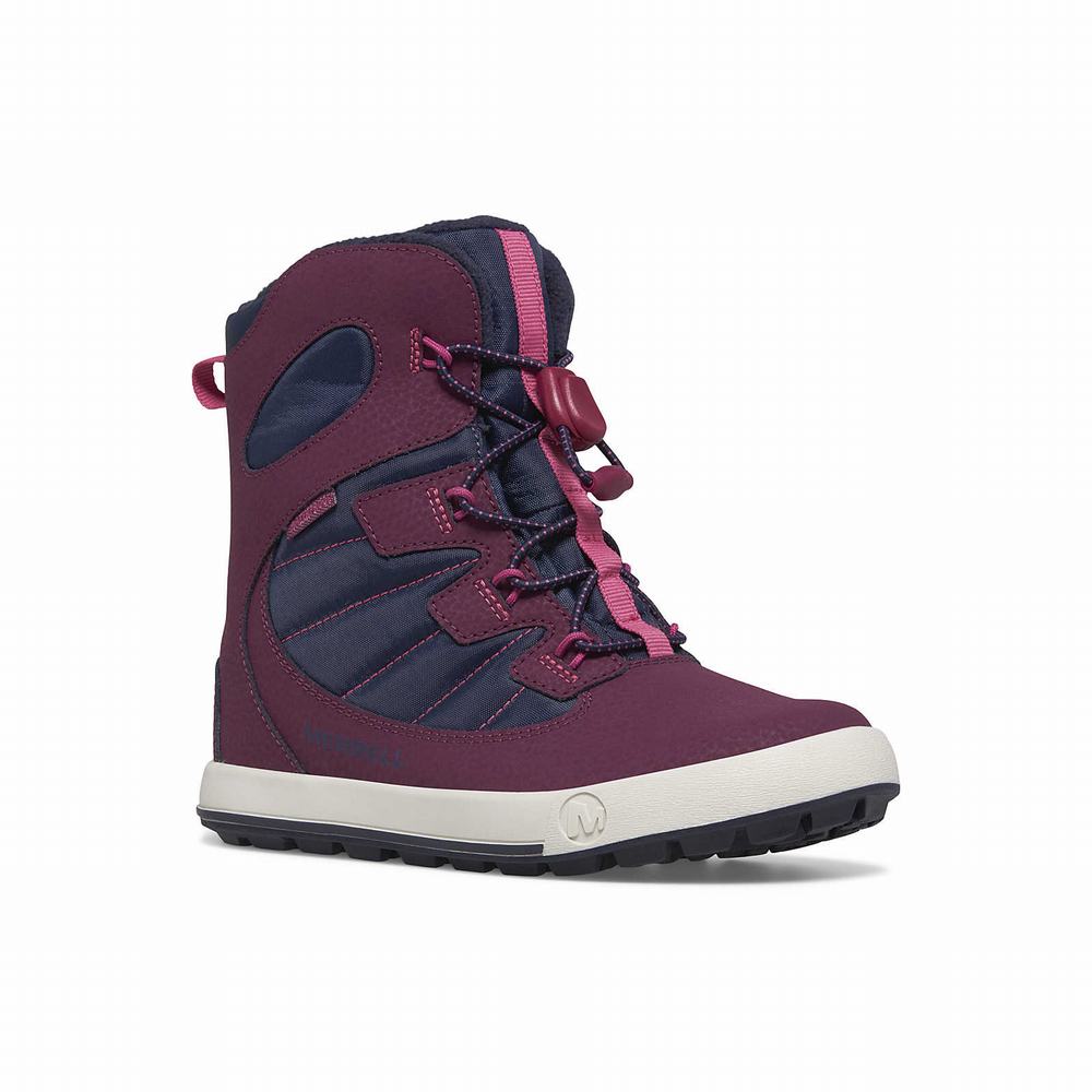 Kids' Merrell Snow Bank 4.0 Waterproof Boots Navy Outlet | ZCJDH-4983