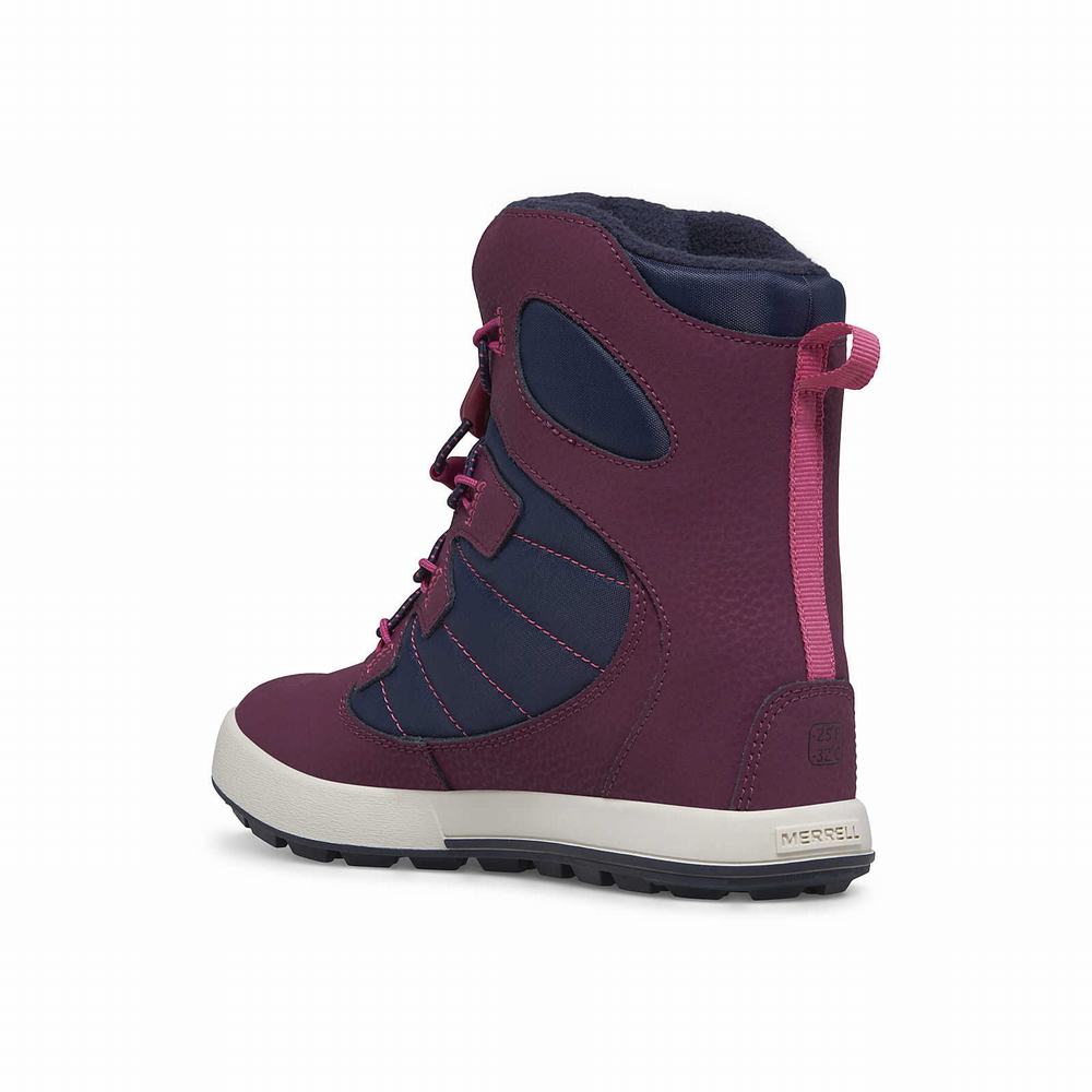 Kids' Merrell Snow Bank 4.0 Waterproof Boots Navy Outlet | ZCJDH-4983