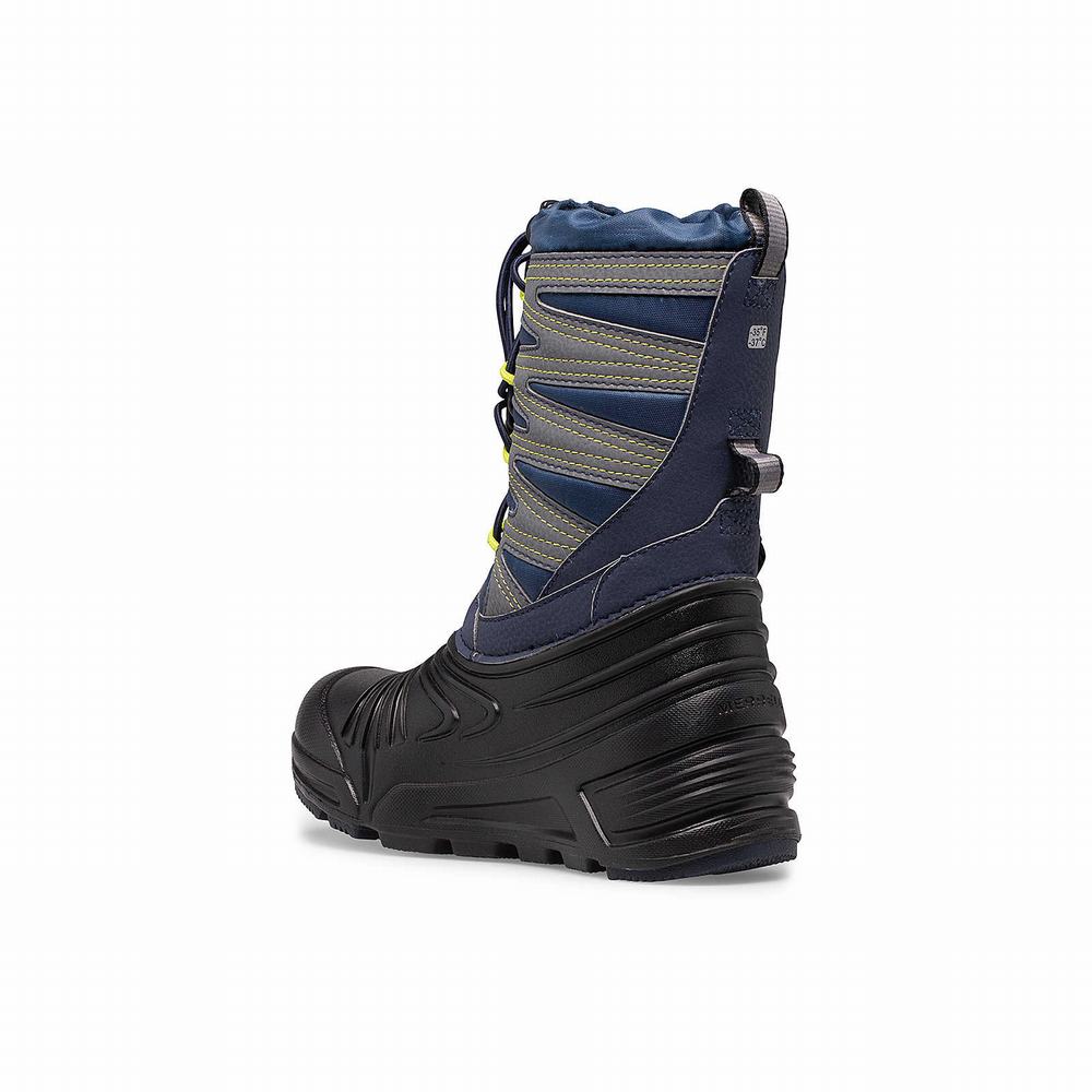 Kids' Merrell Snow Quest Lite 3.0 Waterproof Boots Navy / Black / Grey Outlet | RYUTC-2386