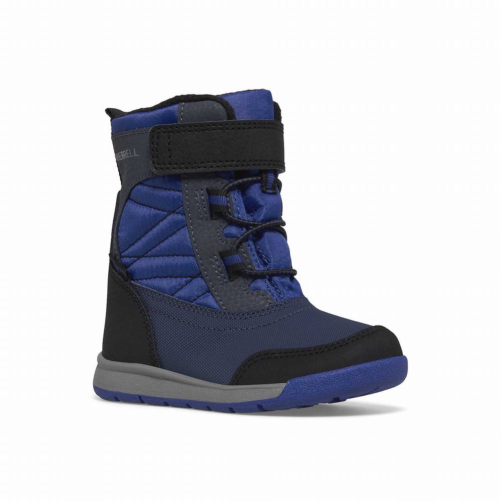 Kids' Merrell Snow Storm 2.0 Jr Waterproof Boots Navy / Deep Blue Outlet | SIVTD-2931