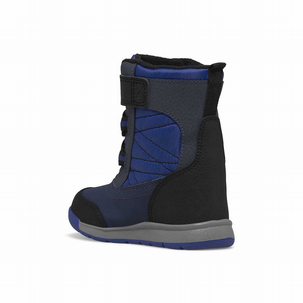 Kids' Merrell Snow Storm 2.0 Jr Waterproof Boots Navy / Deep Blue Outlet | SIVTD-2931