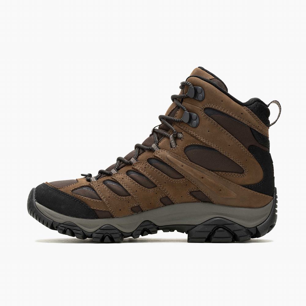 Men's Merrell Moab 3 Apex Mid Waterproof Hiking Boots Brown Outlet | FYTHD-0128