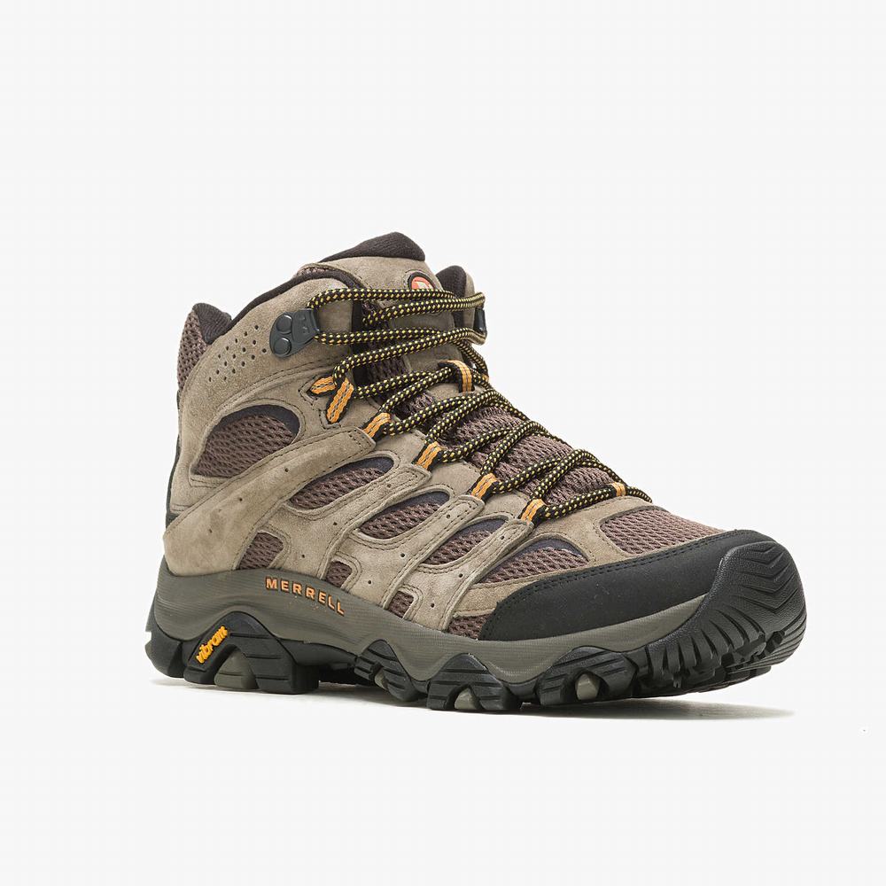 Men's Merrell Moab 3 Mid Hiking Boots Brown Outlet | RAGET-0715