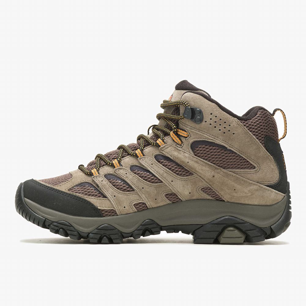 Men's Merrell Moab 3 Mid Hiking Boots Brown Outlet | RAGET-0715