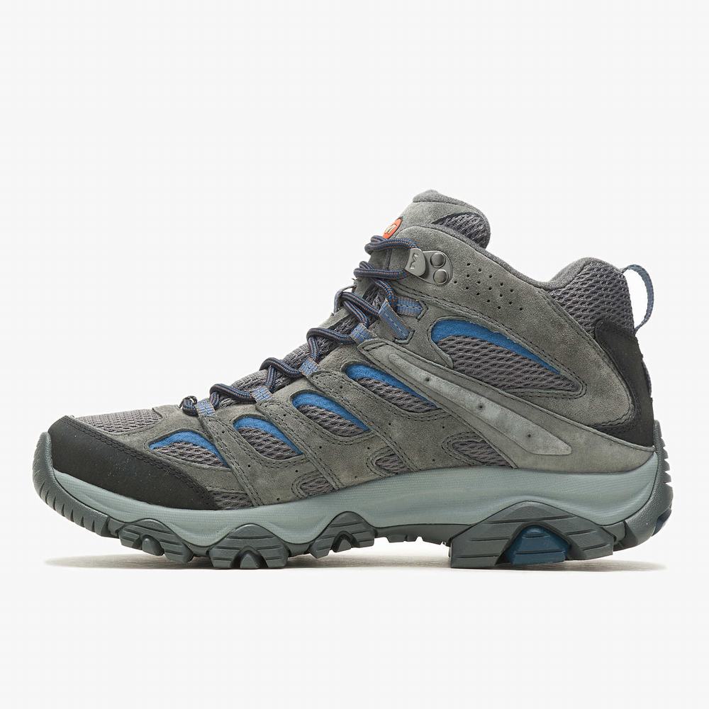 Men's Merrell Moab 3 Mid Hiking Boots Grey Outlet | CHEPI-9485