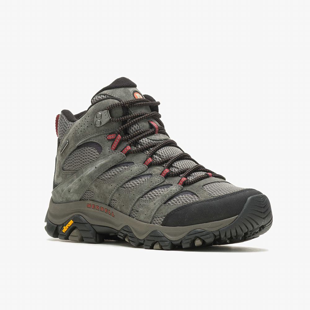 Men's Merrell Moab 3 Mid Waterproof Hiking Boots Olive Outlet | TOGYP-3629