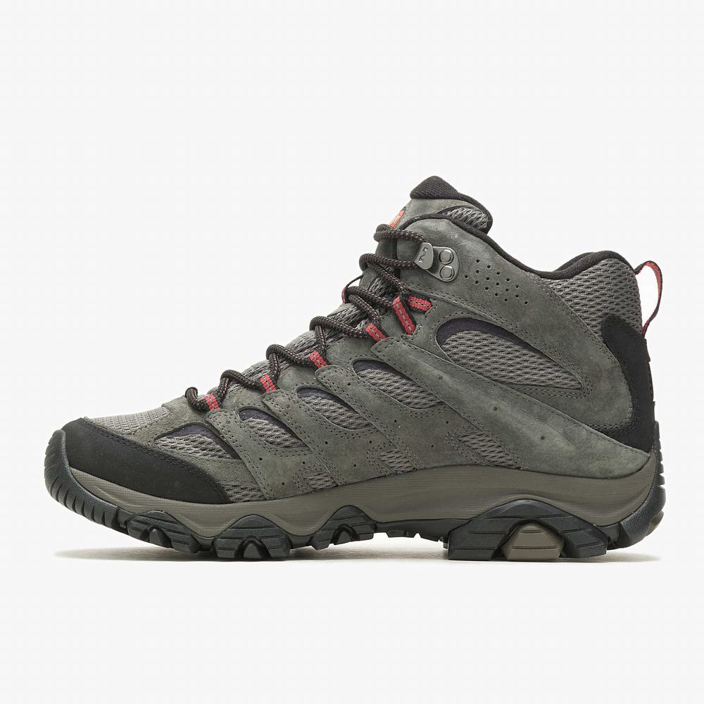 Men's Merrell Moab 3 Mid Waterproof Hiking Boots Olive Outlet | TOGYP-3629