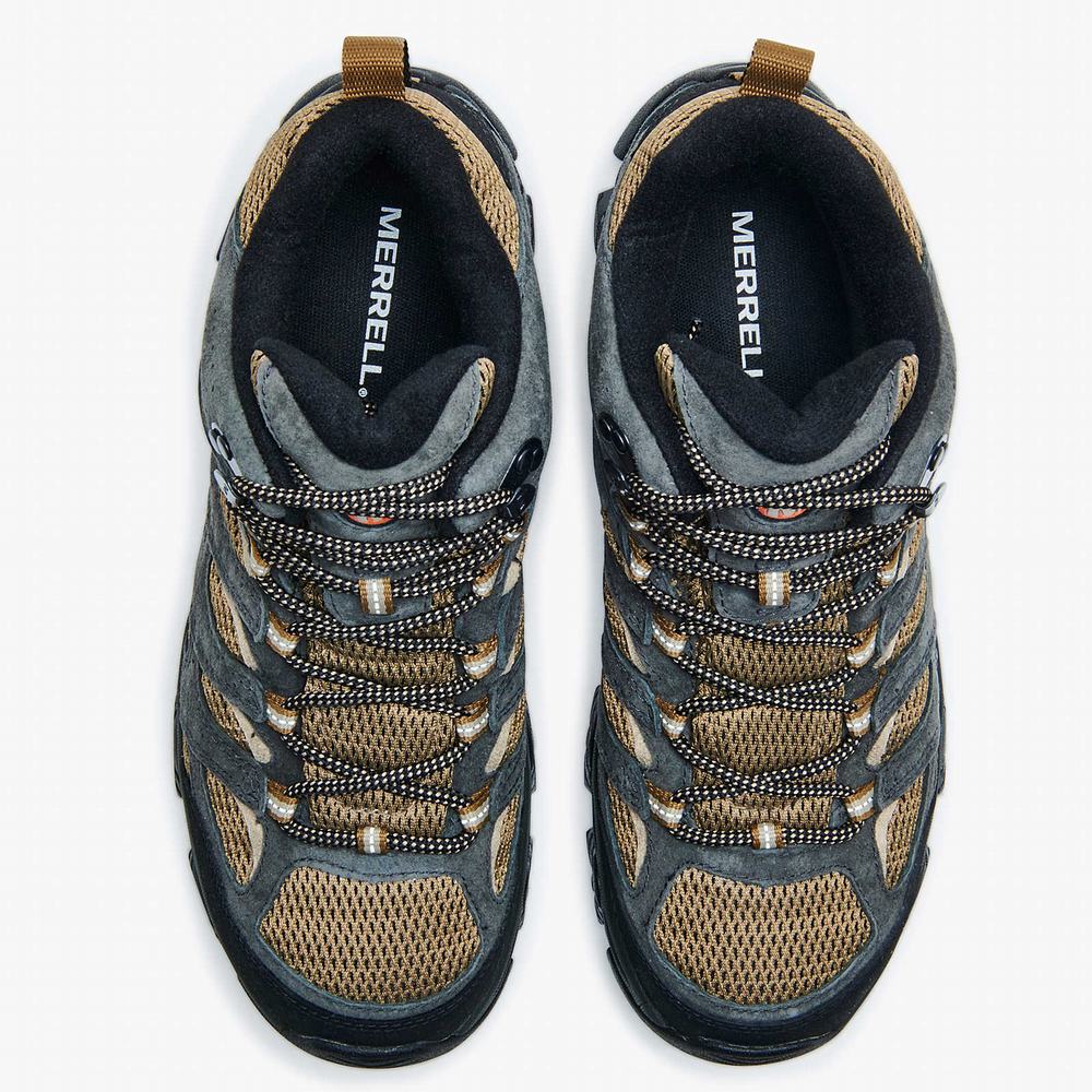 Men's Merrell Moab 3 Mid Waterproof Hiking Boots Olive Outlet | SKRLX-1526