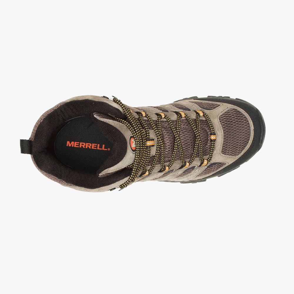 Men's Merrell Moab 3 Mid Wide Width Hiking Boots Brown Outlet | ZWACF-6508