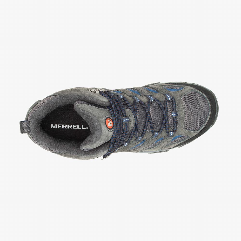 Men's Merrell Moab 3 Mid Wide Width Hiking Boots Grey Outlet | TYSXG-4321