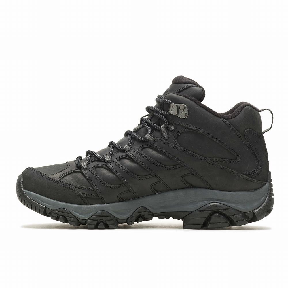 Men's Merrell Moab 3 Prime Mid Waterproof Hiking Boots Black Outlet | CIMOG-2158