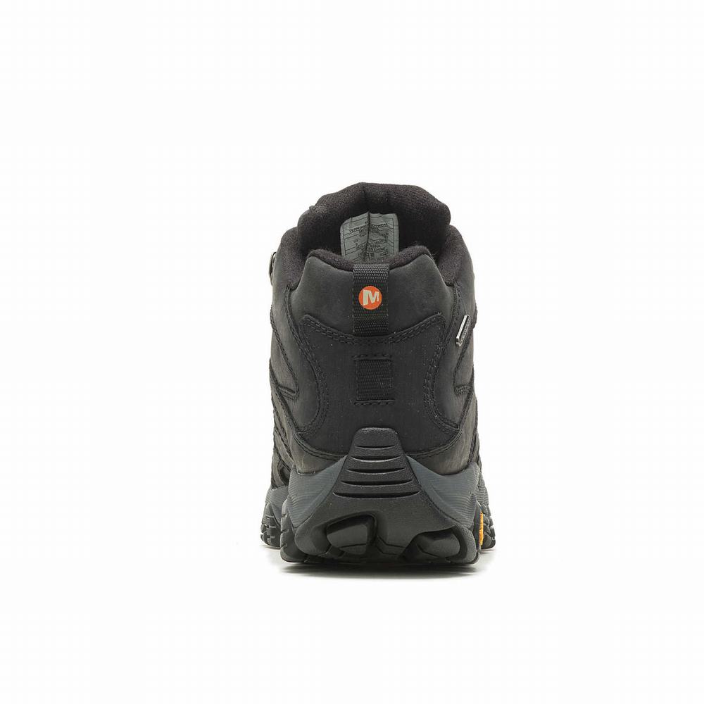 Men's Merrell Moab 3 Prime Mid Waterproof Hiking Boots Black Outlet | CIMOG-2158