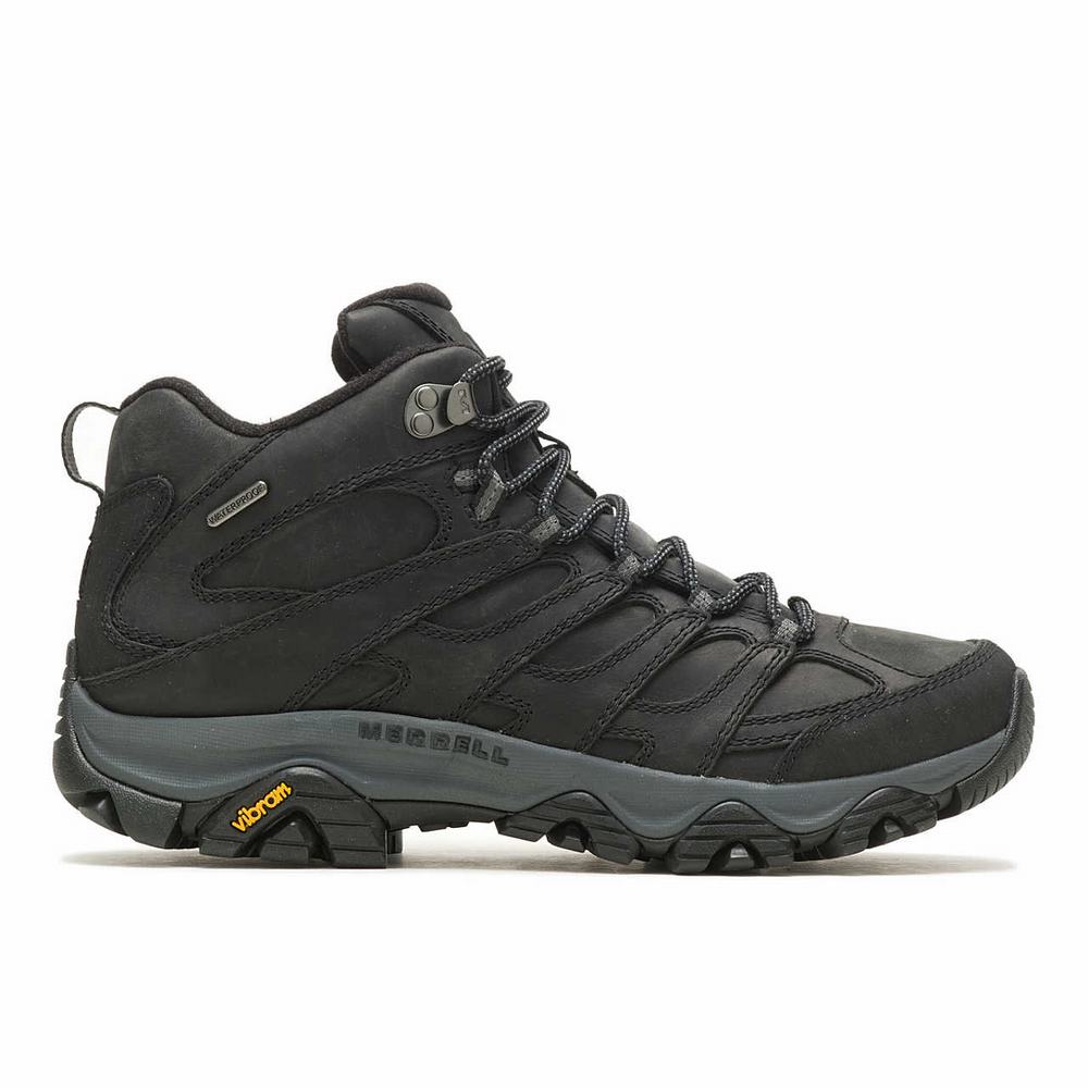 Men\'s Merrell Moab 3 Prime Mid Waterproof Hiking Boots Black Outlet | CIMOG-2158