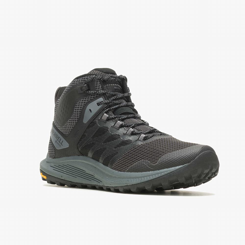 Men's Merrell Nova 3 Mid GORE-TEX® Hiking Boots Black Outlet | ASVPX-9317